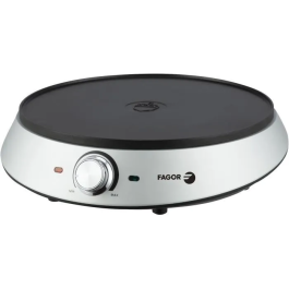 Fagor Crepera Eléctrica FGC240 - 1200 W - Diámetro 30 cm - Recubrimiento Antiadherente - Gris