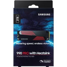Samsung 990 PRO M.2 NVMe SSD 2TB PCIe 4.0 con Disipador de Calor 7450 MB/s Lectura para PC