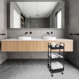 Quid Carrito Multiusos Garbo 34,5x29,5x77 cm Negro Metal