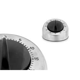 Temporizador de Cocina Kinvara Acero, 8.3x6x8.3 cm, Metal/Negro (12 Unidades) Temporizador de Cocina Kinvara Acero, 8.3x6x8.3 cm, Metal/Negro (12 Unidades)