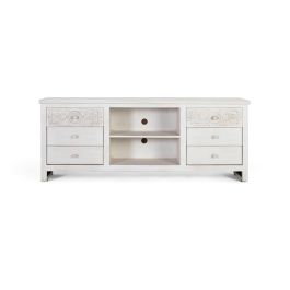 Giner y Colomer Mueble TV con 6 Cajones y 2 Huecos Abiertos en Madera de Mango Blanco Precio: 1270.4879. SKU: B1EFGYCFZ6