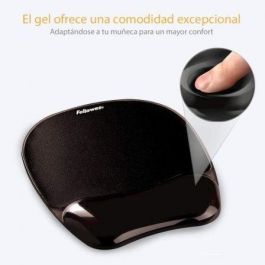 Fellowes Alfombrilla con reposamuñecas de gel negro Fellowes Alfombrilla con reposamuñecas de gel negro