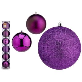 Set 6 Bolas Navidad 12 cm Morado - Krist+ (6 Unidades) Precio: 44.9499996. SKU: B15XP99BE4