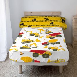 Juego de Sábanas HappyFriday Mr Fox Machinery Multicolor Cama de 105 2 Piezas