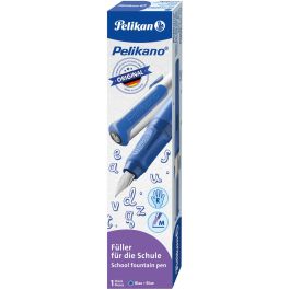 Pelikan Pelikano Pluma Estilográfica para Diestros, Plumín M de Acero Inoxidable, Tinta Azul Borrable con Cartucho Precio: 24.50000014. SKU: B18JA26R9K