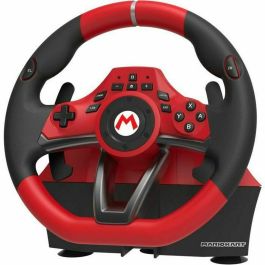 HORI Volante y Pedales Deluxe Mario Kart para Nintendo Switch y PC, Ergonómico, con Ventosas para Fijación Estable y Tecla M para Objetos