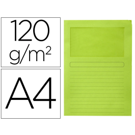 Q-connect Subcarpeta Cartulina Verde DIN A4 con Ventana Transparente 120 gr Certificado Blue Angel Precio: 12.79000008. SKU: B1G5LFT9FV