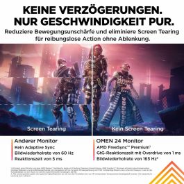 HP OMEN 24 Monitor Gaming 23.8 pulgadas FHD 165Hz para Juegos de Alto Rendimiento, Colores Vibrantes y Diseño Elegante