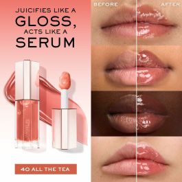 Lancôme LIP IDÔLE JUICYTREAT gloss hidratante #40-All The Tea 9 ml - Brillo 3D, 24h hidratación