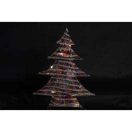 DKD Home Decor Árbol de Navidad Alpina LED Ratán Natural y Rojo, 60 cm Alto. Funciona con 3 Pilas AA. Ideal Decoración Hogar DKD Home Decor Árbol de Navidad Alpina LED Ratán Natural y Rojo, 60 cm Alto. Funciona con 3 Pilas AA. Ideal Decoración Hogar