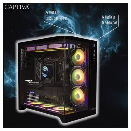 Captiva PC Gaming R89-085 - AMD Ryzen 7 9800X3D (4.7 GHz) 64GB DDR5 2TB SSD NVIDIA GeForce RTX 5080 16GB GDDR7 Windows 11 Home - Torre Negra con Refrigeración Líquida