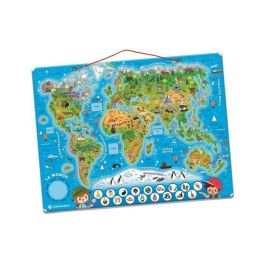Clementoni CLE8005125529162 Rompecabezas del Mundo Magnético, Juego Educativo y Geográfico para Niños