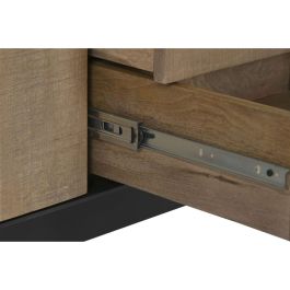 DKD Home Decor Mueble TV de Mango y Metal 180x44x55 cm Colección Sand Village Acabado Chorro de Arena