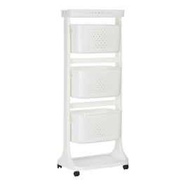 Carrito Verdulero Kinvara TP-749 Blanco Polipropileno Plástico 33 x 112 x 41 cm