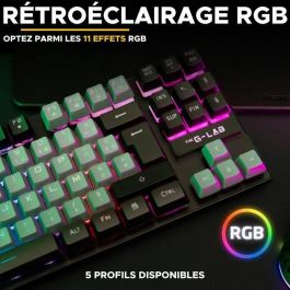 The G-Lab THE3760162055450 Teclado para juegos KEYZ CAESIUM RGB Gris y negro TKL