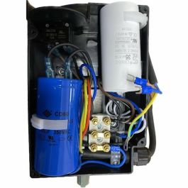 Domac Motor Eléctrico 3CV 230V 2750 rpm con Polea 68mm, Eje 19mm para Correa Trapezoidal 13mm y Disyuntor Térmico