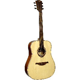 LAG Guitarra Acústica Dreadnought Tramontane 88 Tapa Abeto Engelmann Macizo Fondo y Laterales Khaya Acabado Brillante