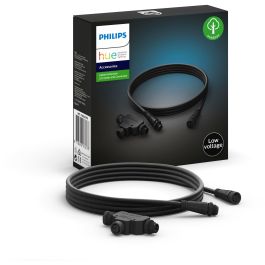 Philips Hue Cable de Extensión para Exteriores 2,5m + T-Stück Negro IP67 Resistente a la Intemperie