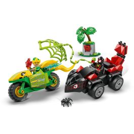 LEGO Spidey Juego de Construcción Duelo de Vehículos Dinosaurio de Spin y Electro para Niños y Niñas de 4+ años