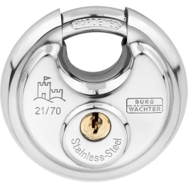 Burg Wachter Candado Cilíndrico 21 70 SB Acero Inoxidable 70 mm Apertura con Llave Precio: 25.4999998. SKU: B1DK5CRHET