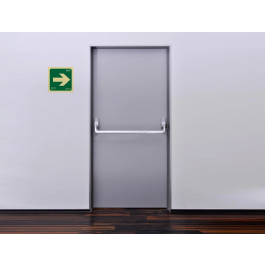 Señal Homologada Fotoluminiscente Flecha Derecha Pvc Verde