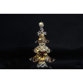 Arbol Navidad Alpina DKD Home Decor Blanco Dorado 20 x 56 x 40 cm (2 Unidades)