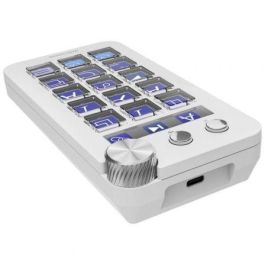 Mars Gaming MSD-NEO Control Deck 15 Teclas LCD, Rueda, 2 Botones, Pantalla Ext. para Gaming y Streaming Blanco