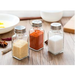La Mediterran Set de 2 Salero y Pimentero con Base de Bambú (24 Unidades)