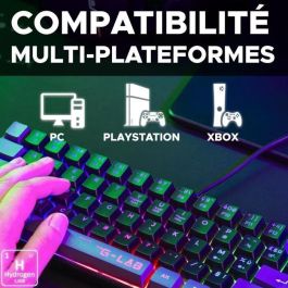 Teclado Gaming - THE G-LAB - KEYZ-HYDRO-BKG/FR - 60% Membrana 2 colores Teclas Negro + Gris Teclado Gaming - THE G-LAB - KEYZ-HYDRO-BKG/FR - 60% Membrana 2 colores Teclas Negro + Gris