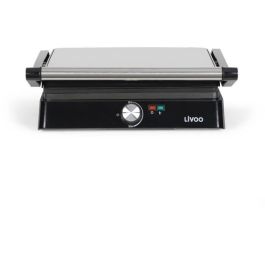 Livoo DOC223 Parrilla Eléctrica para Carnes y Paninis, 2200W, Doble Placa Antiadherente 29x23 cm, Luces Indicadoras