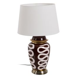 Lámpara Mesa Blanco-Marrón Porcelana 24 X 24 X 50 cm Precio: 195.0036. SKU: B1AZY8VF7E