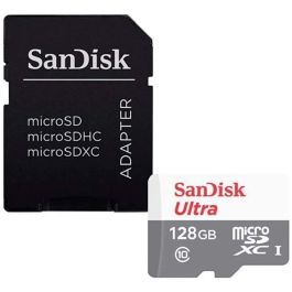 Sandisk Tarjeta de Memoria microSDXC UHS-I 128 GB Clase 10 Ultra con Adaptador SD