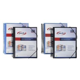 Pardo Carpeta de espiral personalizable con 80 fundas extra de polipropileno, tamaño folio, color negro, cierre de gomas Precio: 14.58999971. SKU: B1DDJSSYZ9