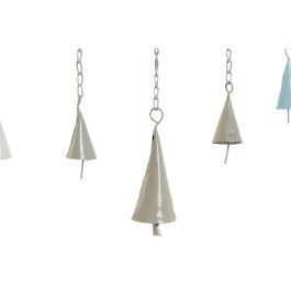 DKD Home Decor Decoracion Colgante Indio Blanco Rosa Metal 3 x 44 x 15 cm (4 Unidades)