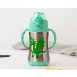 KioKids Botella Termo Infantil +6 meses Acero Inoxidable Antiderrame con Asas y Pajita Sin BPA Dragón Verde 280 ml Precio: 19.94999963. SKU: B1F32W8AJZ