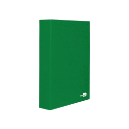 Liderpapel Carpeta 4 Anillas 40mm Mixtas Folio Cartón Forrado Paper Coat Verde 260 x 332 mm