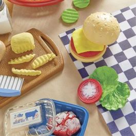 Creative Chefs Kit de Hamburguesas y Patatas Fritas, set de cocina con 22 accesorios, juguete para 3+ años