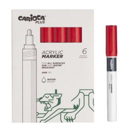 Rotulador Acrilico Carioca Plus Caja De 6 Rojo Precio: 10.50000006. SKU: B13P4MLQQL