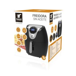 Thulos Freidora de Aire Sin Aceite 4.5L, 1400W, TH-FR3245 - Negro, Pantalla Táctil, Cajón Desmontable