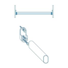 Cintacor Soporte Armario Ovalado Blanco Entre-Paredes (2 uds)