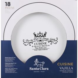 Santa Clara Vajilla Redonda "Cuisine" 18 Piezas (2 Unidades) Santa Clara Vajilla Redonda "Cuisine" 18 Piezas (2 Unidades)