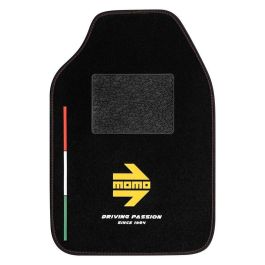 Momo MOMLCM4A8BK Alfombrillas Universales para Coche Set 4 Piezas Poliéster Moqueta Negra Antideslizantes Talonera Reforzada Momo MOMLCM4A8BK Alfombrillas Universales para Coche Set 4 Piezas Poliéster Moqueta Negra Antideslizantes Talonera Reforzada