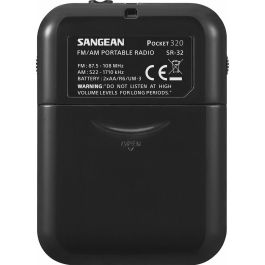 Radio Portátil Sangean SR-32 Negro AM/FM Radio Portátil Sangean SR-32 Negro AM/FM