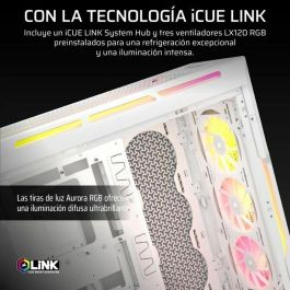 Corsair iCUE 5000T LX RGB Caja Semitorre ATX Gaming Cristal Templado Blanco con 3 Ventiladores RGB Preinstalados