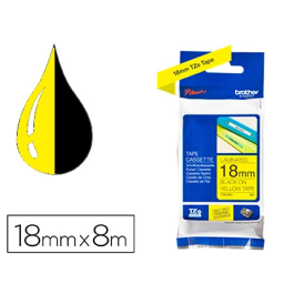 BROTHER Cinta laminada amarillo/ negro 18mm Precio: 17.5000001. SKU: B155P429NS