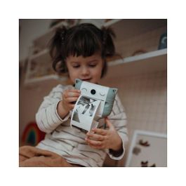 Kidywolf Sofortbildkamera e Impresora Instantánea para Niños, Cámara Digital Infantil con Pantalla 2.4", 8 MP, SD, USB-C - Verde y Blanco