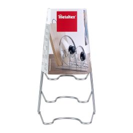 Metaltex Soporte Lido para Platos, Tapaderas y Tablas de Corte 29 x 50 x 17 cm