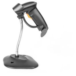 Digitus Escáner manual de códigos de barras 1D/2D QR cableado, CMOS, USB, IP54, gris/negro
