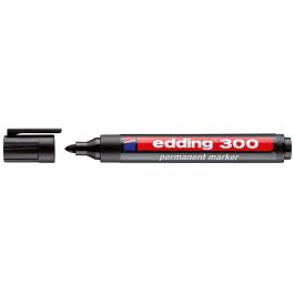 Rotulador Edding Marcador Permanente 300 Negro Punta Redonda 1,5-3 mm Recargable 10 unidades