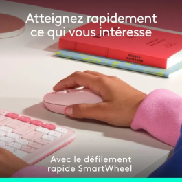 Ratón Logitech POP Rosa